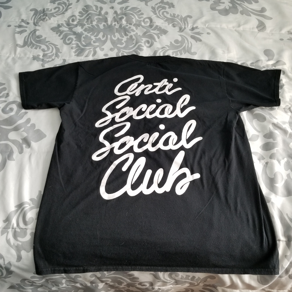 Anti Social Social Club Cursive Tee Black Size M